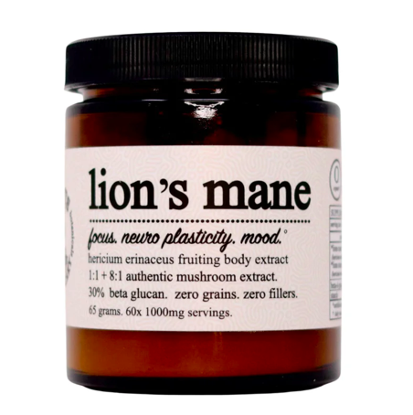 Lion's Mane Extract - Organic Focus, Clarity, Neuroplasticity, Mood, Inflammation Support