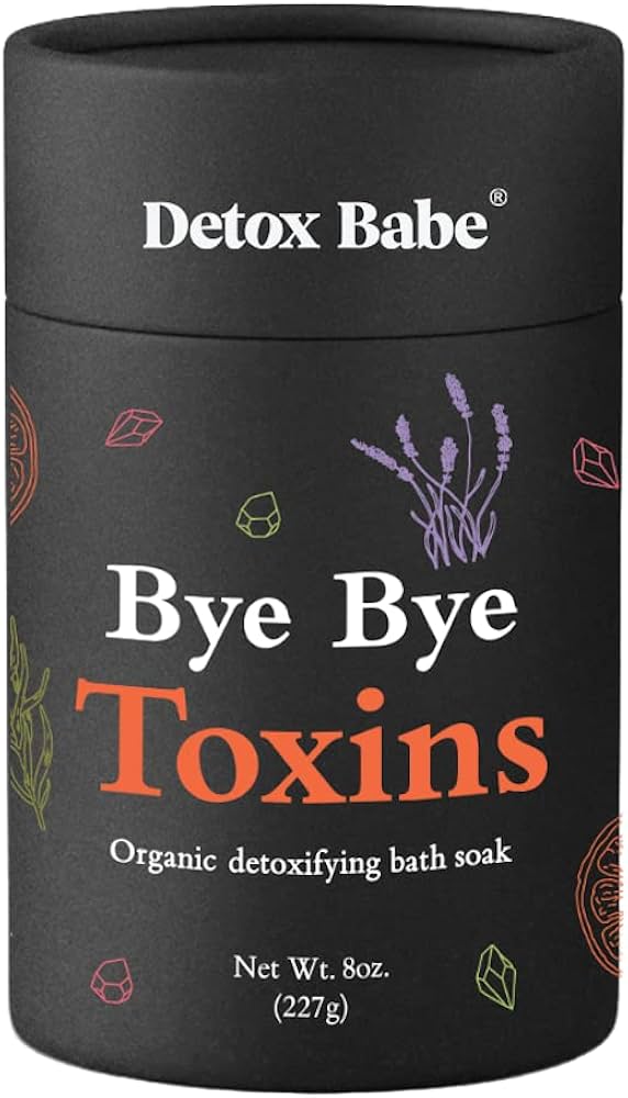 Detox Babe Bye Bye Toxins Bath Soak | Natural Epsom Salt, Himalayan Salt, Matcha Green Tea, Coconut & Lavender Oils for Stress Relief and Skin Detox