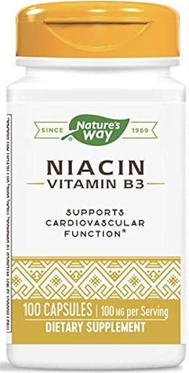 Nature's Way Niacin (Vitamin B3) – 100 Capsules