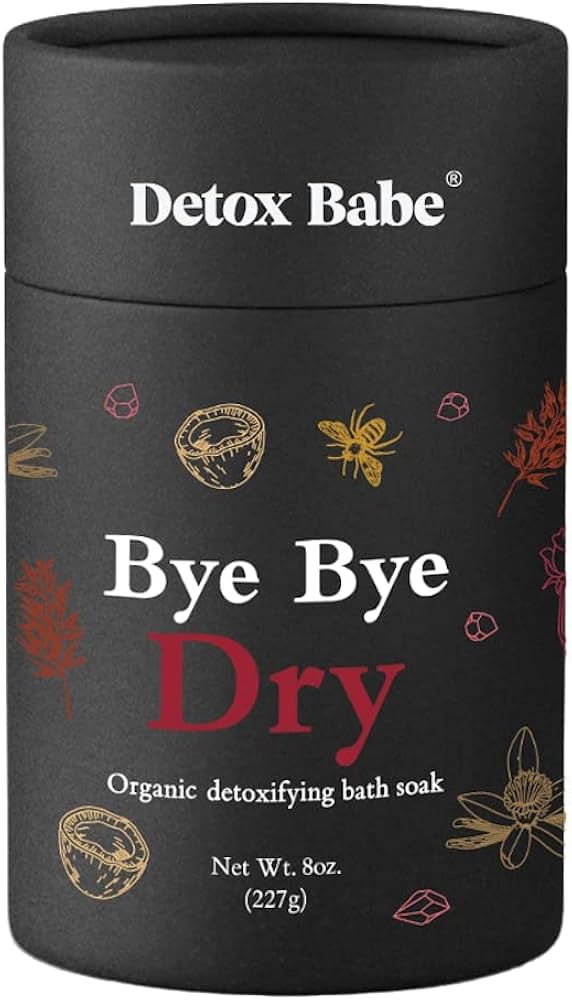 Detox Babe Bye Bye Dry Soak | Anti-Aging Exfoliating Bath Salt Soak with Coconut Milk, Raw Honey, Rose Oil & Epsom Salt