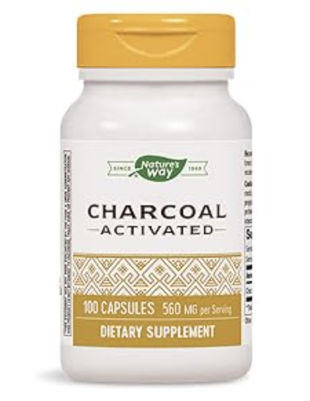 Nature's Way Activated Charcoal Capsules – 100 Count