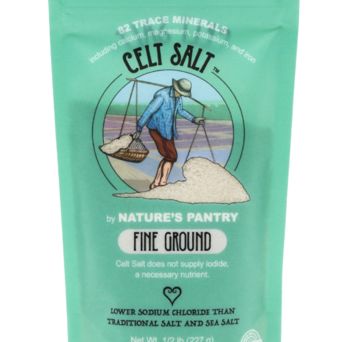 Nature's Pantry Celtic Sea Salt – Fine Ground Resealable Bag, Organic, 82 Minerals, Non-GMO & Kosher Certified